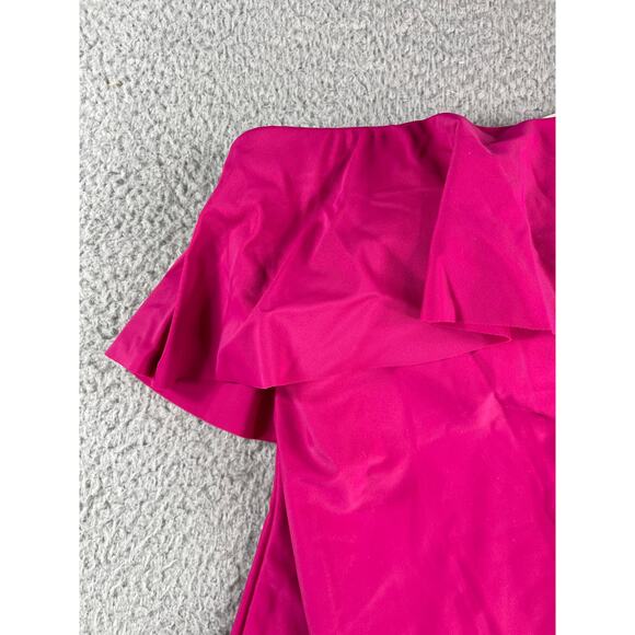 Kona Sol One Piece Swimsuit Womens Medium Pink Padded Asymmetrical One Shoulder - Picture 4 of 8